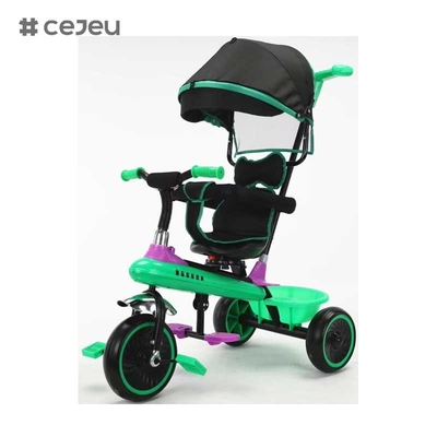 CJ-XSS-NW820 Fancy Kids Tricycle avec pédale pièces de rechange pour la promenade amusante des jeunes avec parapluie 4 en 1 Tricycle Kids