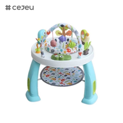 CJ-XTD-901 Table d'activité multi-fonctionnelle pour enfants Bébé marche-pieds et blocs de construction intéressants avec cadre en plastique