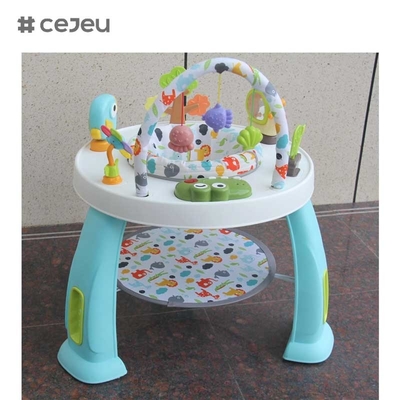 CJ-XTD-901 Table d'activité multi-fonctionnelle pour enfants Bébé marche-pieds et blocs de construction intéressants avec cadre en plastique