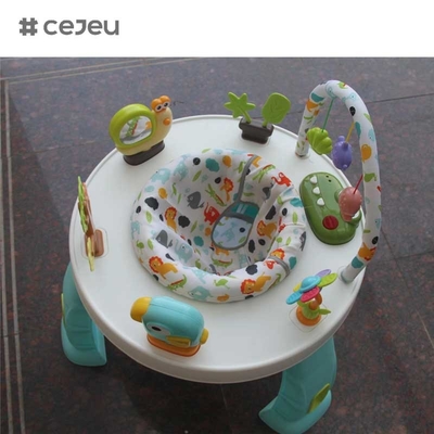 CJ-XTD-901 Table d'activité multi-fonctionnelle pour enfants Bébé marche-pieds et blocs de construction intéressants avec cadre en plastique