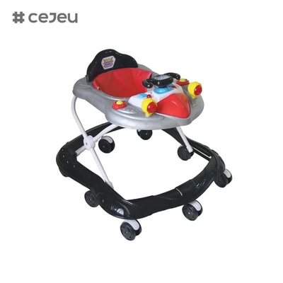 CJ-XTD-105 nouveau baby walker multifonctionnel noir bon marché simple baby walker avec musique bas prix vente à chaud avec hauteur de frein réglable