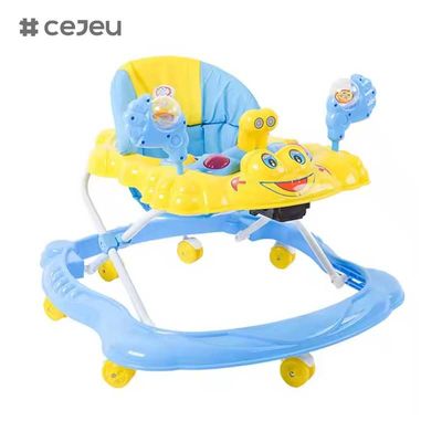 CJ-BLM-903 2022 Smart Light Musical Baby Walker Chair Activité en plastique pour enfants Dining and Feeding Walker avec siège à roues et jouets