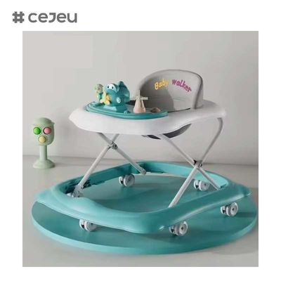 CJ-BDW-101 Baby Walker pliable avec roues muettes Cartoon de musique en plastique Baby Walker avec musique / roues pivotantes Baby Walker pour la Chine