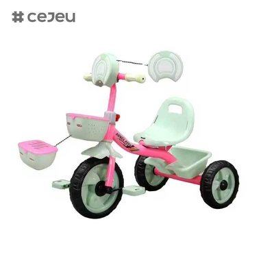 CJ-HLZ-791 Tricycle à pédales pour enfants Design avant élégant Équipé de musique et de lumières Nouveau modèle de tricycle pour enfants