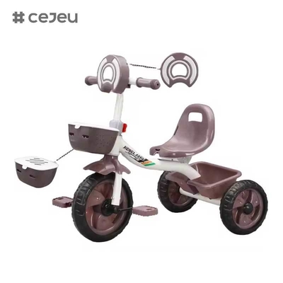 CJ-HLZ-791 Tricycle à pédales pour enfants Design avant élégant Équipé de musique et de lumières Nouveau modèle de tricycle pour enfants