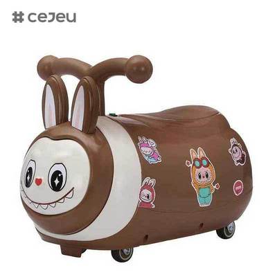 CJ-SL-616 Voiture électrique d'intérieur mignonne pour enfants Jouet Volant en plastique Balançoires avec fonction coulissante