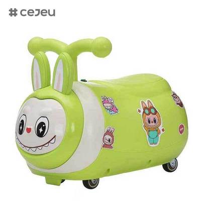 CJ-SL-616 Voiture électrique d'intérieur mignonne pour enfants Jouet Volant en plastique Balançoires avec fonction coulissante