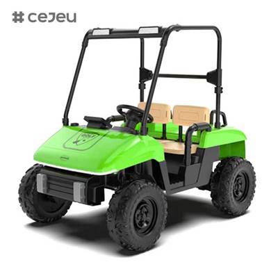 CJ-YB-818 Nouveau modèle 3 places pour bébé en métal et plastique 12V 24V 4 roues électrique Ride-On Golf Cart pour enfants avec pare-soleil surélevé Club Car roues EVA Batterie