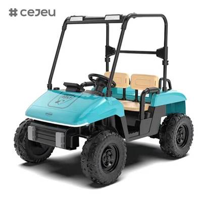 CJ-YB-818 Nouveau modèle 3 places pour bébé en métal et plastique 12V 24V 4 roues électrique Ride-On Golf Cart pour enfants avec pare-soleil surélevé Club Car roues EVA Batterie