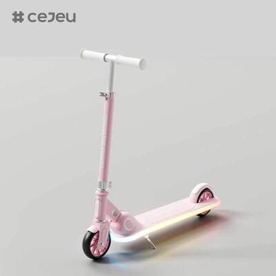 CJ-ADD-R1 pliable léger à deux roues en alliage d'aluminium scooter pour enfants hauteur réglable siège arrière frein 50 kg charge maximale 5+ années roues PU