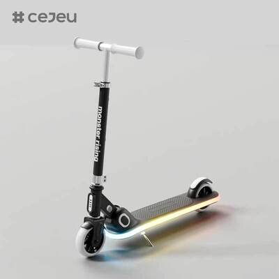 CJ-ADD-R1 pliable léger à deux roues en alliage d'aluminium scooter pour enfants hauteur réglable siège arrière frein 50 kg charge maximale 5+ années roues PU