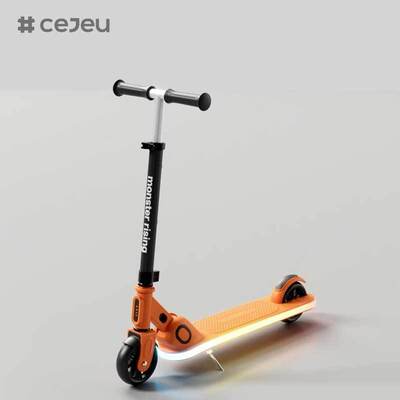 CJ-ADD-R1 pliable léger à deux roues en alliage d'aluminium scooter pour enfants hauteur réglable siège arrière frein 50 kg charge maximale 5+ années roues PU
