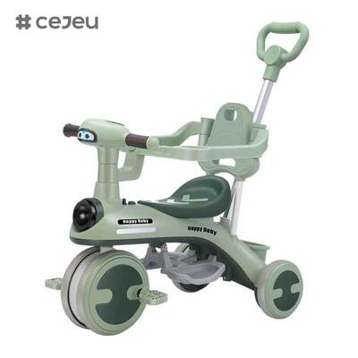 CJ-YT-528 Gros nouveaux Tricycles durables pour enfants vélos bébé poussettes poignée de poussée parasol enfant en bas âge Ride jouets porte-enfants intérieur