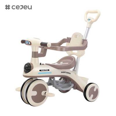 CJ-YT-528 Gros nouveaux Tricycles durables pour enfants vélos bébé poussettes poignée de poussée parasol enfant en bas âge Ride jouets porte-enfants intérieur
