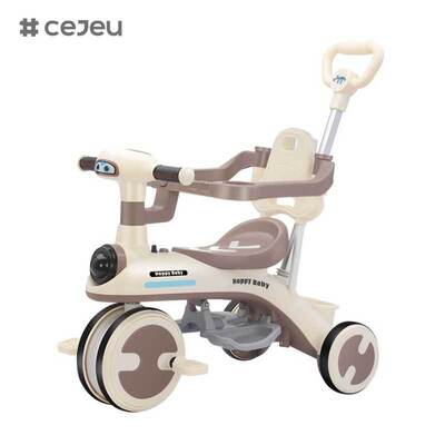 CJ-YT-528 Gros nouveaux Tricycles durables pour enfants vélos bébé poussettes poignée de poussée parasol enfant en bas âge Ride jouets porte-enfants intérieur