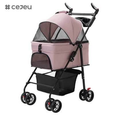 CJ-KBL-CW005 Poussette pour animaux de compagnie en tissu Oxford réglable pliable et lavable pour chiens et chats sac à dos de transport extérieur Portable