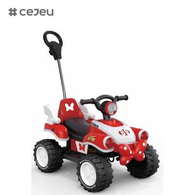 CJ-FLBB-712 2 à 4 ans Bébé enfant conduit sur une voiture à pédales avec batterie coulissante
