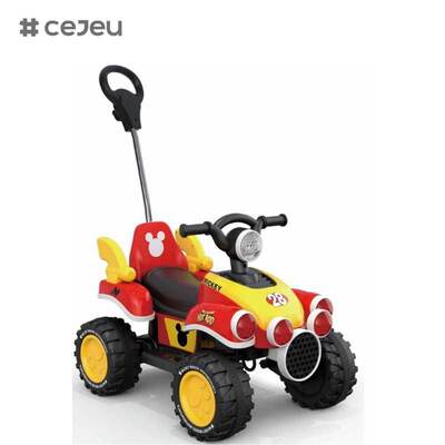 CJ-FLBB-712 2 à 4 ans Bébé enfant conduit sur une voiture à pédales avec batterie coulissante