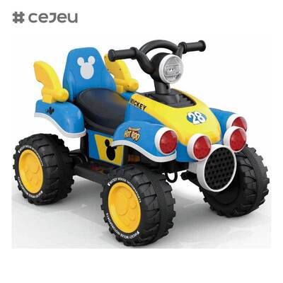 CJ-FLBB-712 2 à 4 ans Bébé enfant conduit sur une voiture à pédales avec batterie coulissante