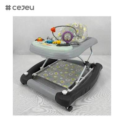 CJ-BST-9308 (WALKER + ROCKER+PUSH), Walker & Rocker 2-en-1 : balade musicale lumineuse avec levage à 3 niveaux et base à prise sûre »