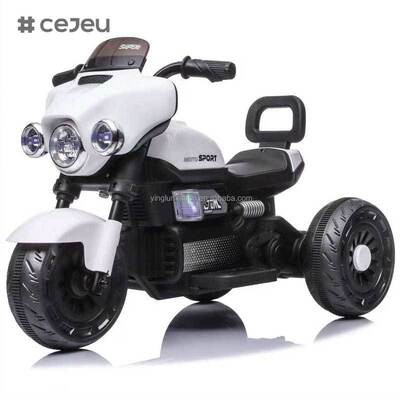 Moto électrique pour enfants CJ-XGZ606, vente directe d'usine, petit tricycle à la mode pour garçons avec musique et éclairage, 2 à 4 ans, 6V